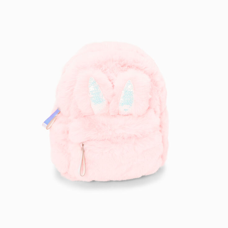 Pink Bunny Furry Mini Backpack,