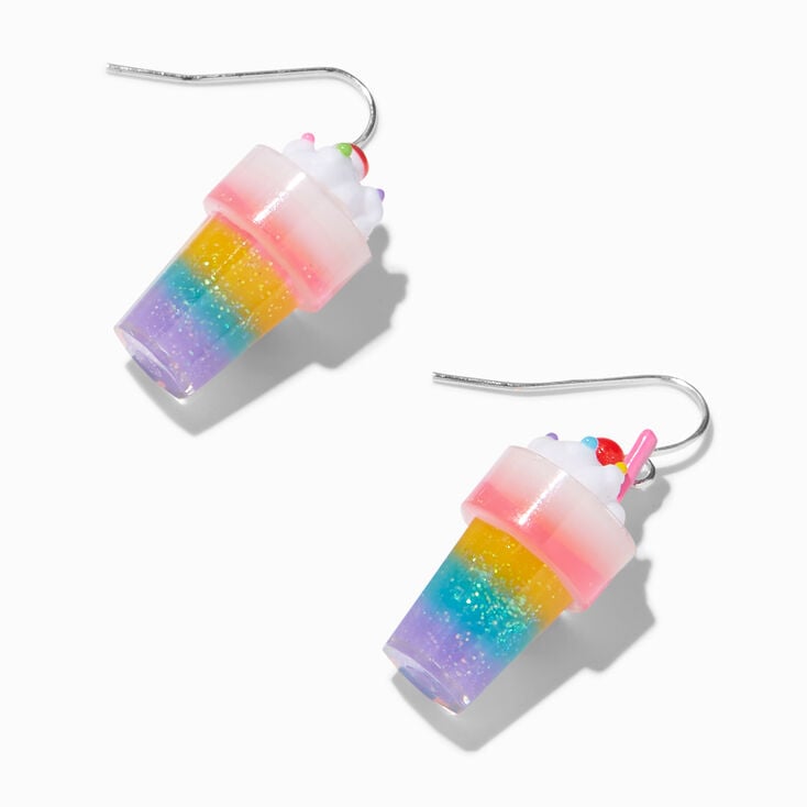 Rainbow Milk 1&quot; Drop Earrings,