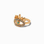 Gold-tone Pav&eacute; Evil Eye Ring ,