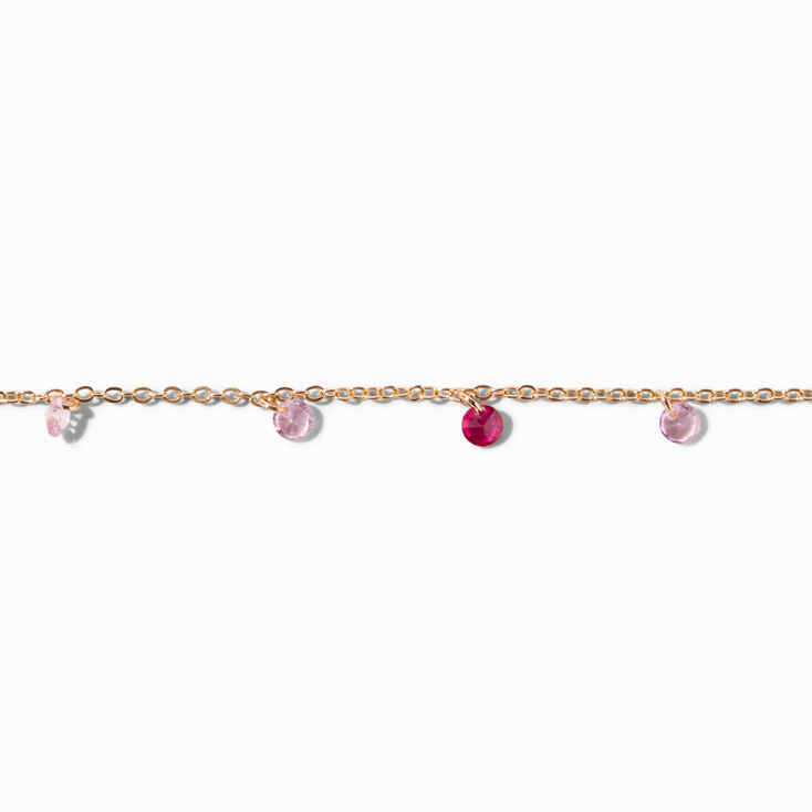 Pink Charm Chain Bracelet,