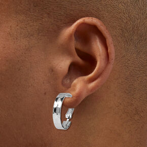 Silver-tone 20MM Flat Hoop Earrings,