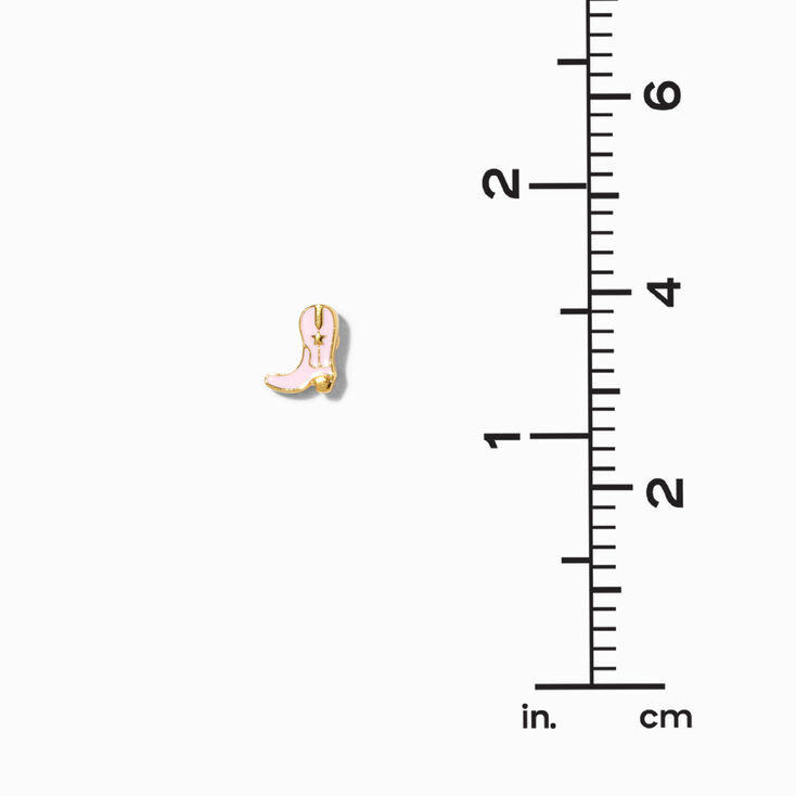 18K Gold Plated Cowgirl Stud Earrings - 3 Pack,