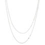 Silver Multi Strand Chain Necklace,