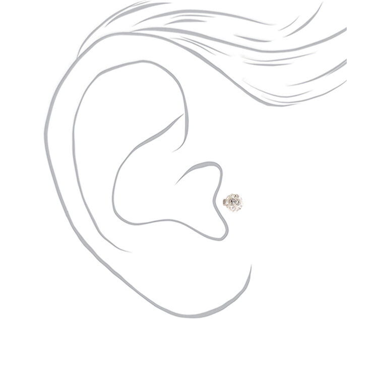 Titanium 16G Fireball Tragus Flat Back Stud Earring - 3 Pack,