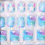 Lot de 24 faux ongles cosmiques,