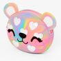 Rainbow Heart Polka Dot Bear Jelly Coin Purse,