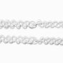 Best Friends Rainbow Split Heart Tattoo Choker Necklaces - 2 Pack,