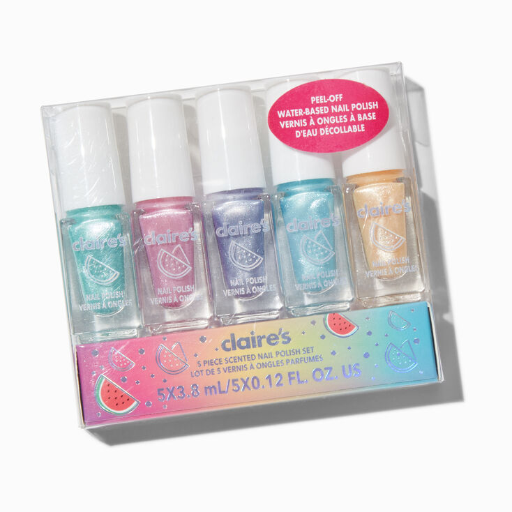 Watermelon Scented Peel-Off Nail Polish Set - 5 Pack,