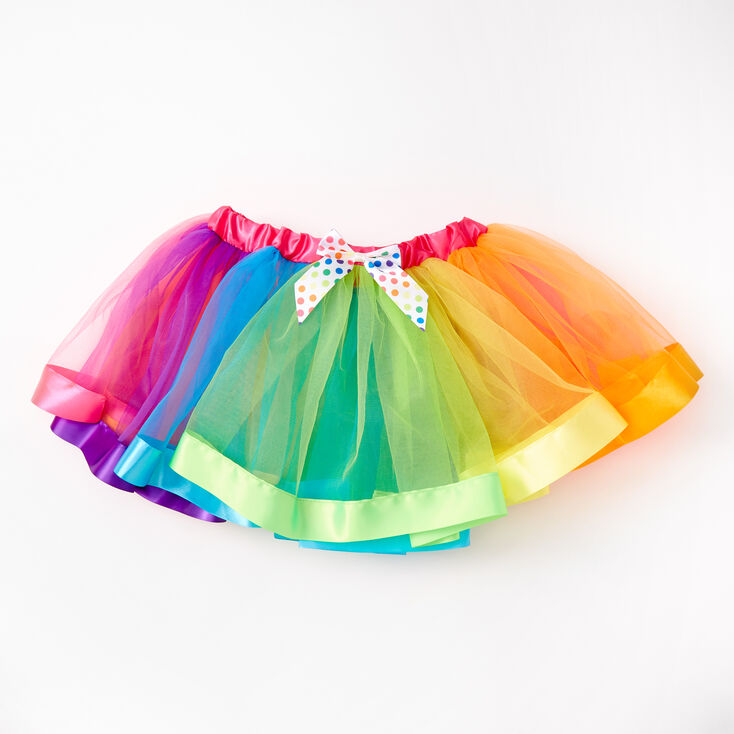 Satin Trim Rainbow Tutu,