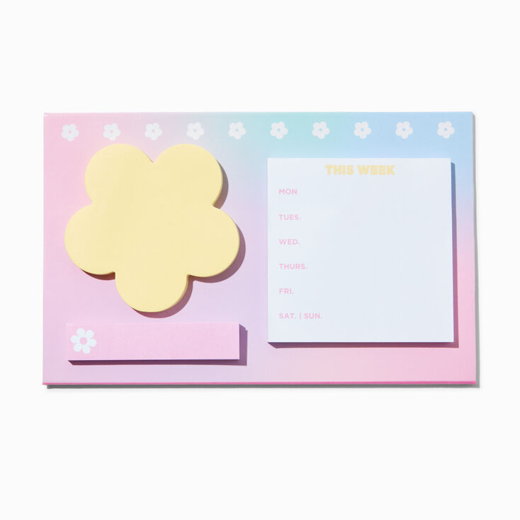 Pastel Daisy Sticky Pad Weekly Planner,