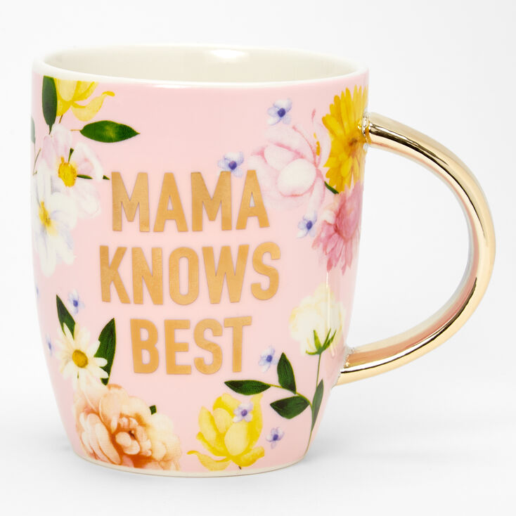 Mama Knows Best Floral Ceramic Mug,