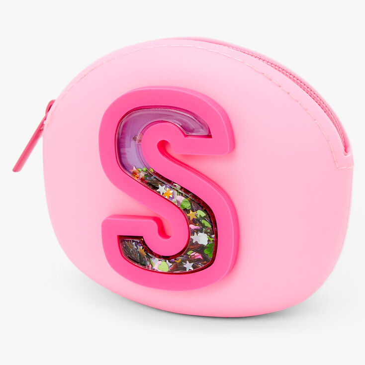 Shaker Initial Jelly Coin Purse - Pink, S,