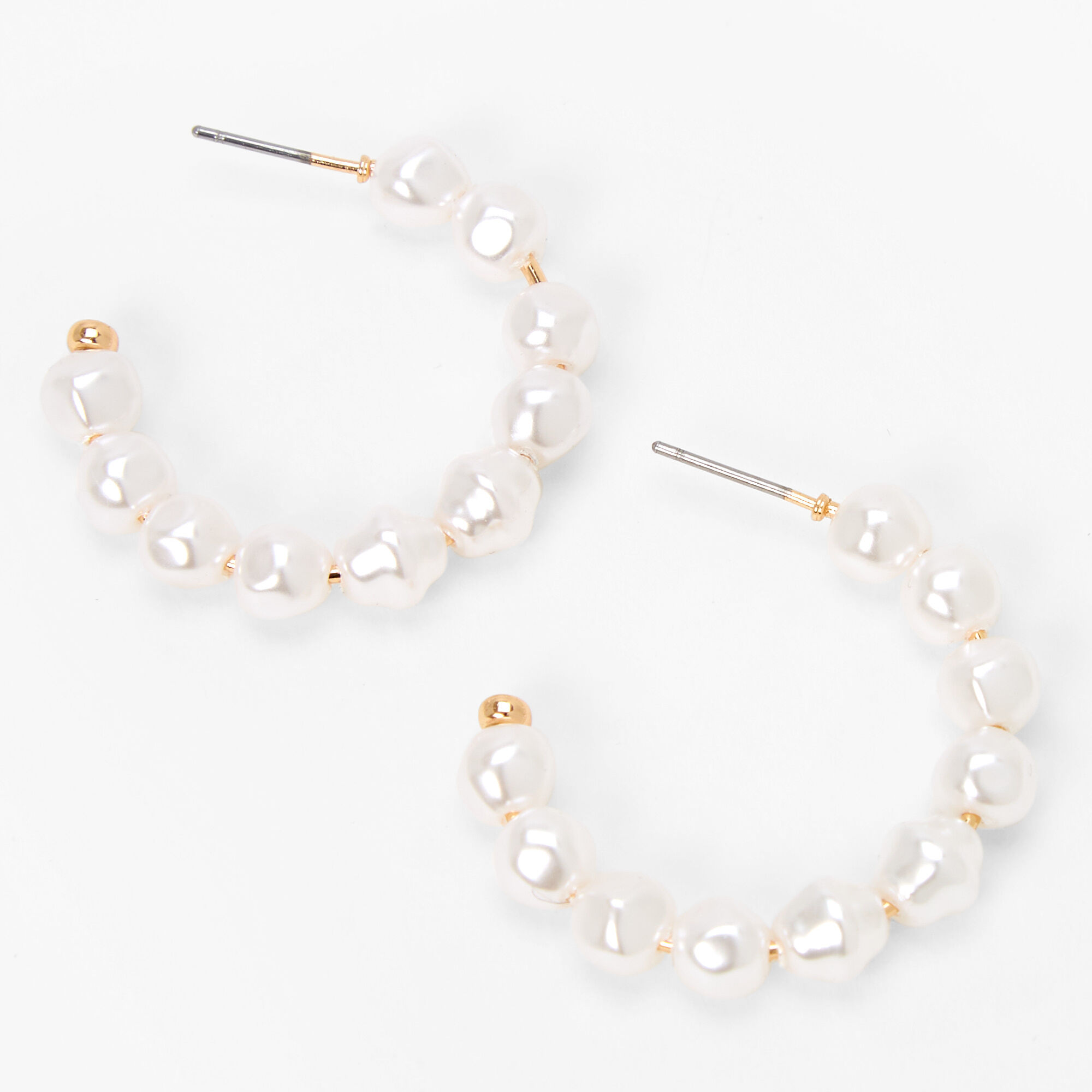 White pearl hot sale hoops