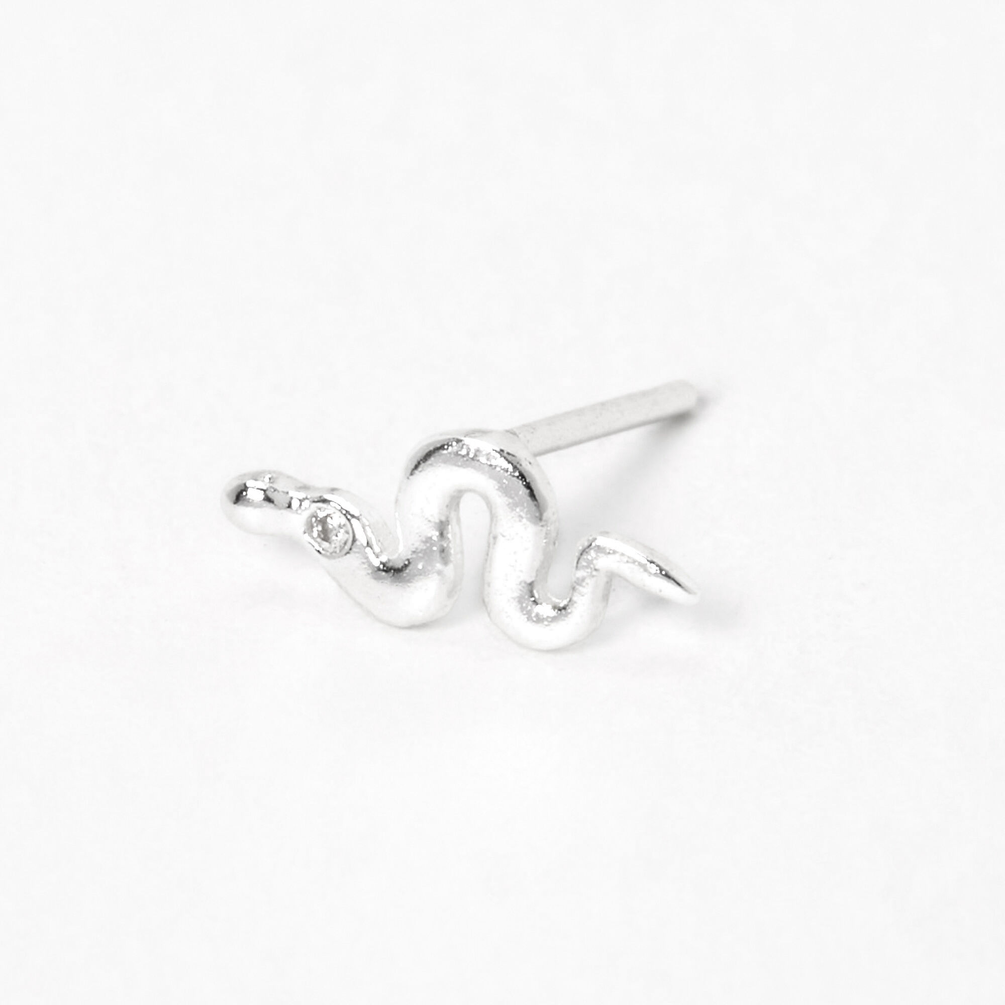 View Claires 22G Cubic Zirconia Snake Nose Stud Silver information