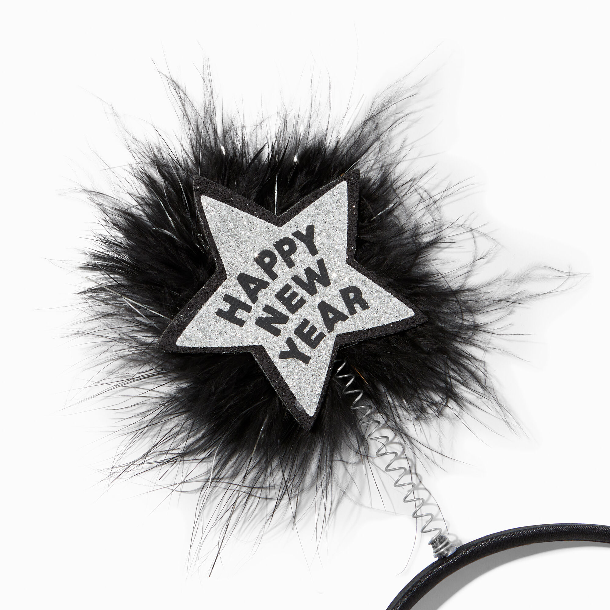 "Happy New Year" Tinsel Bopper Headband,