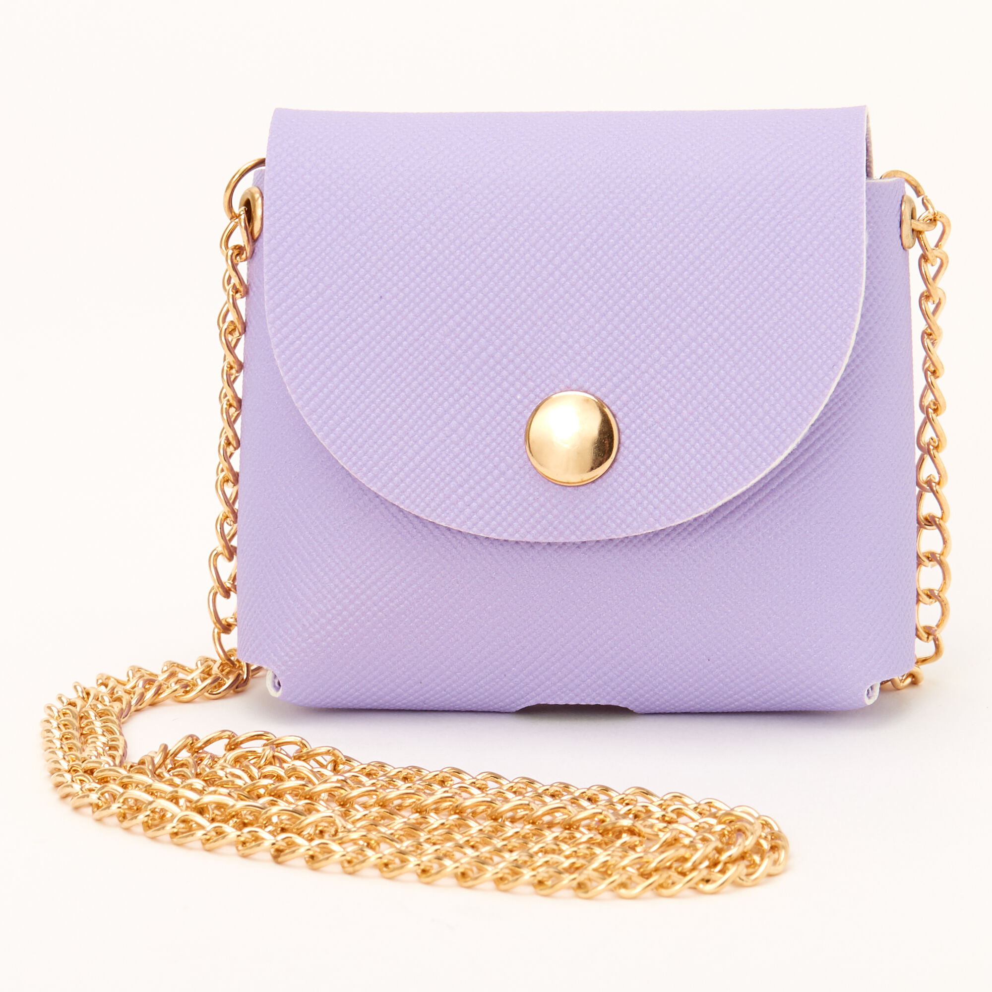 Pastel Lavender Mini Purse Earbud Case Cover - Compatible With Apple AirPods®,