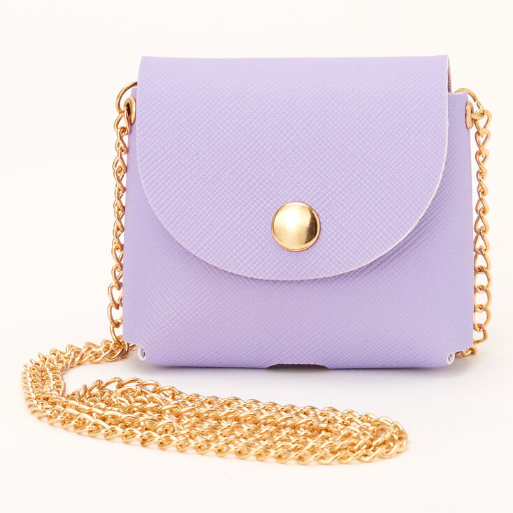 Pastel Lavender Mini Purse Earbud Case Cover - Compatible With Apple AirPods&reg;,
