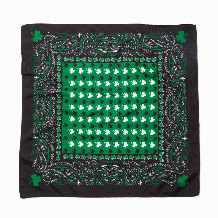 St. Patrick&#39;s Day Green Shamrock Bandana Headwrap,