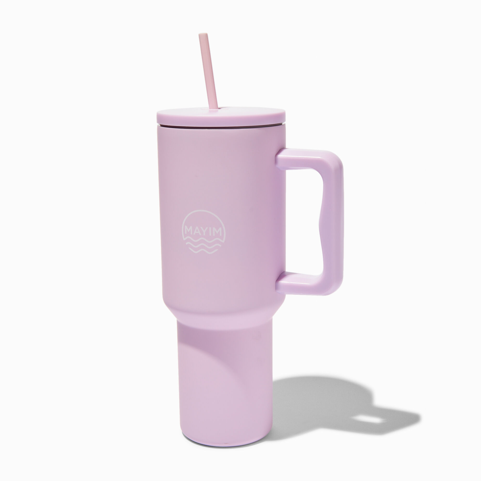 Lilac Stainless Steel Handled Tumbler,