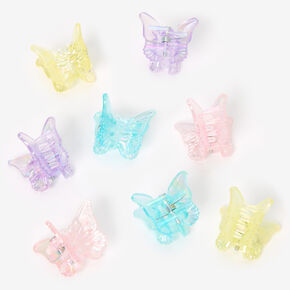 Claire&#39;s Club Pastel Butterfly Mini Hair Claws - 8 Pack,