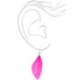 Silver 1.5&quot; Bright Feather Drop Earrings - 3 Pack,