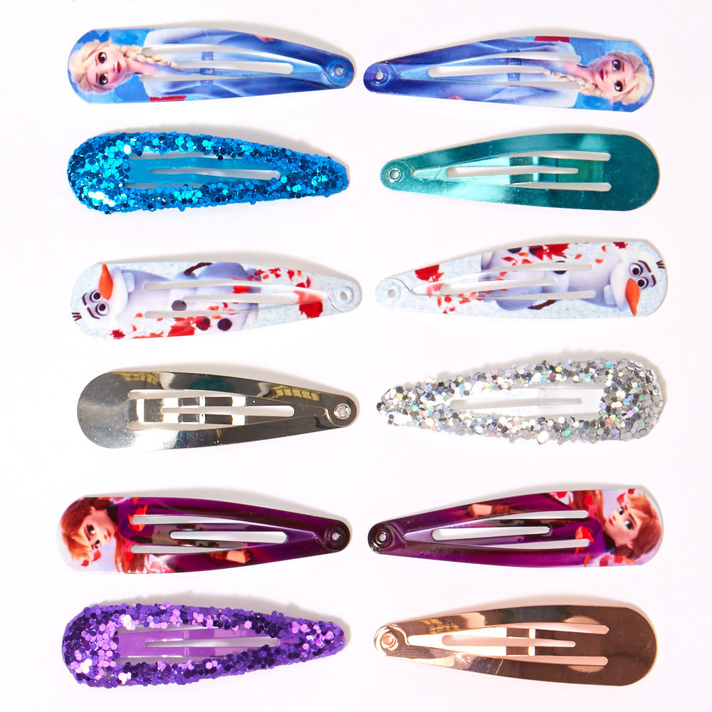 ©Disney Frozen 2 Glitter Snap Clips – 12 Pack,