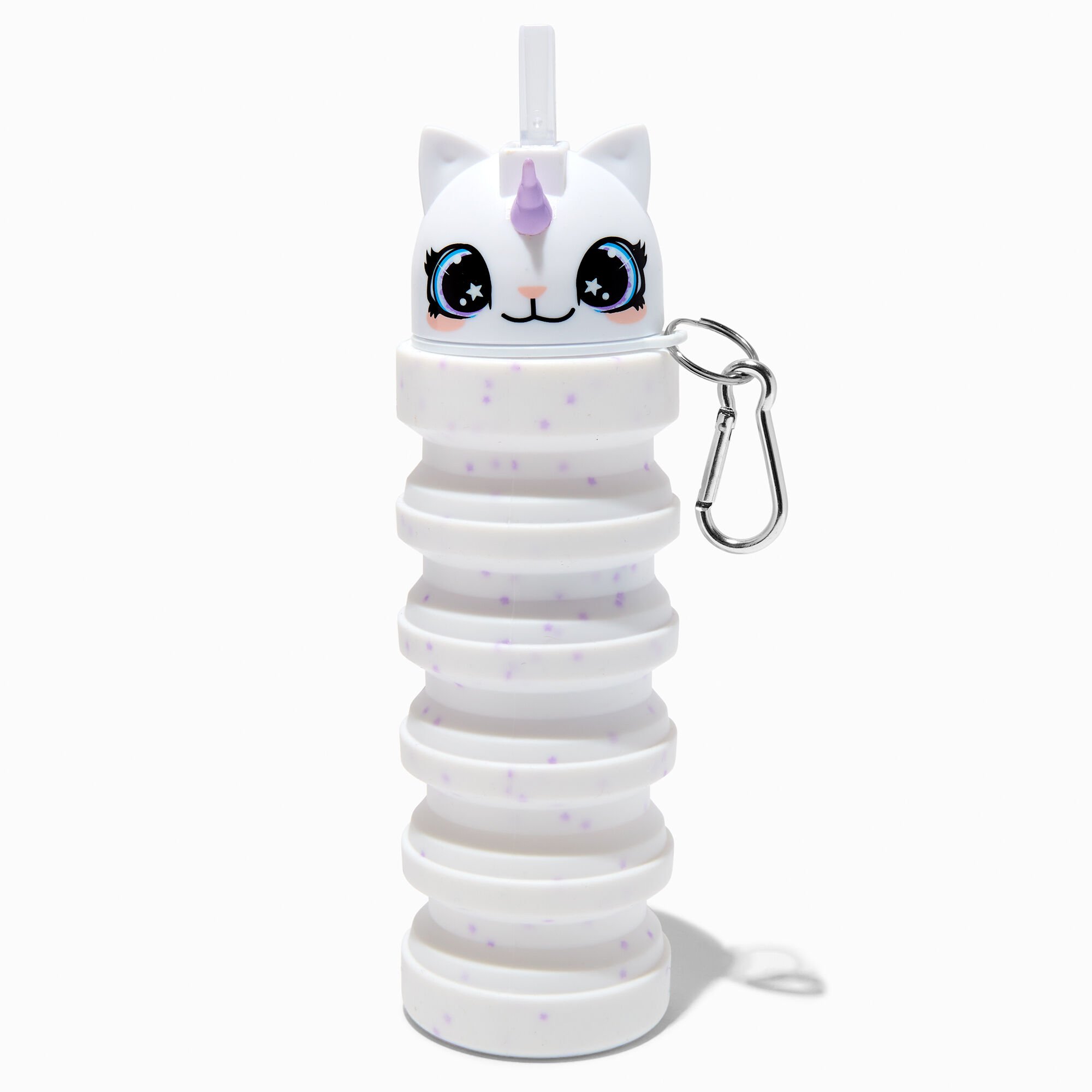 Gourde chat-licorne rétractable,