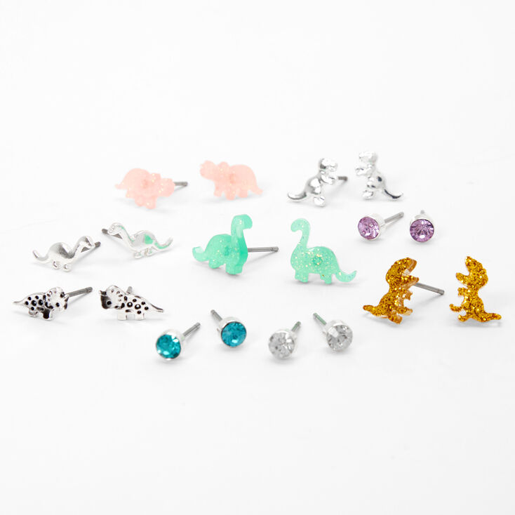 Dinosaur Mixed Stud Earrings - 9 Pack,