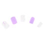 Marble Square Faux Nail Set - Lilac, 24 Pack,