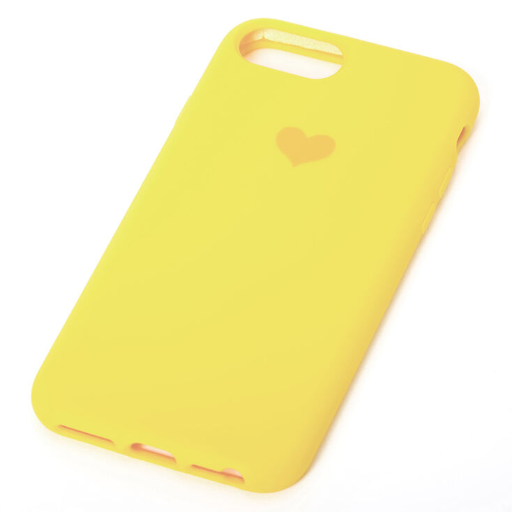 Coque de portable c&oelig;ur jaune - Compatible avec iPhone&reg; 6/7/8/SE,