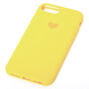 Coque de portable c&oelig;ur jaune - Compatible avec iPhone&reg; 6/7/8/SE,
