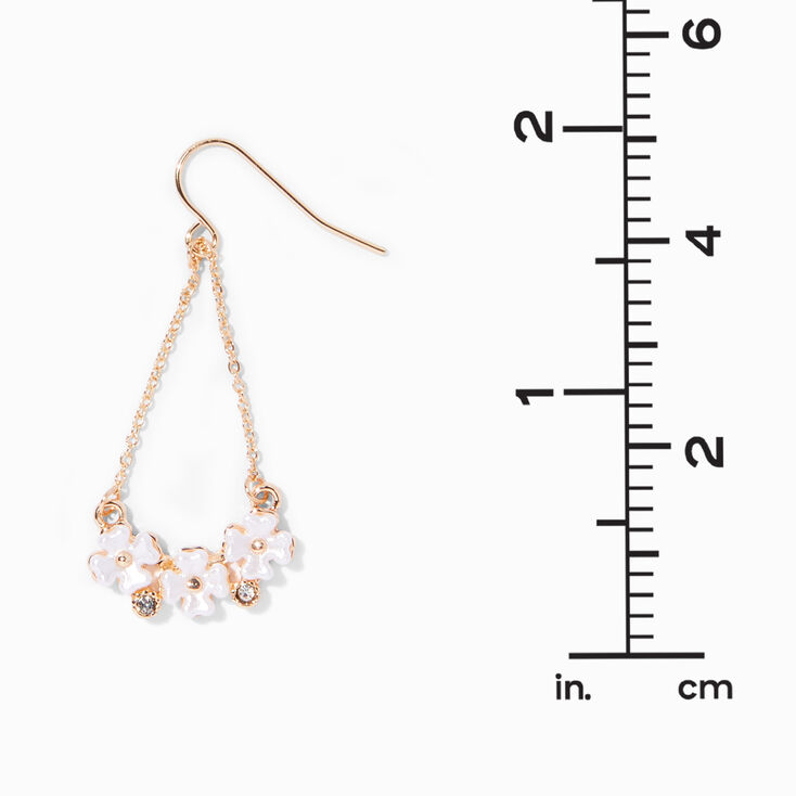 Gold Daisy 1.5&quot; Chain Drop Earrings,