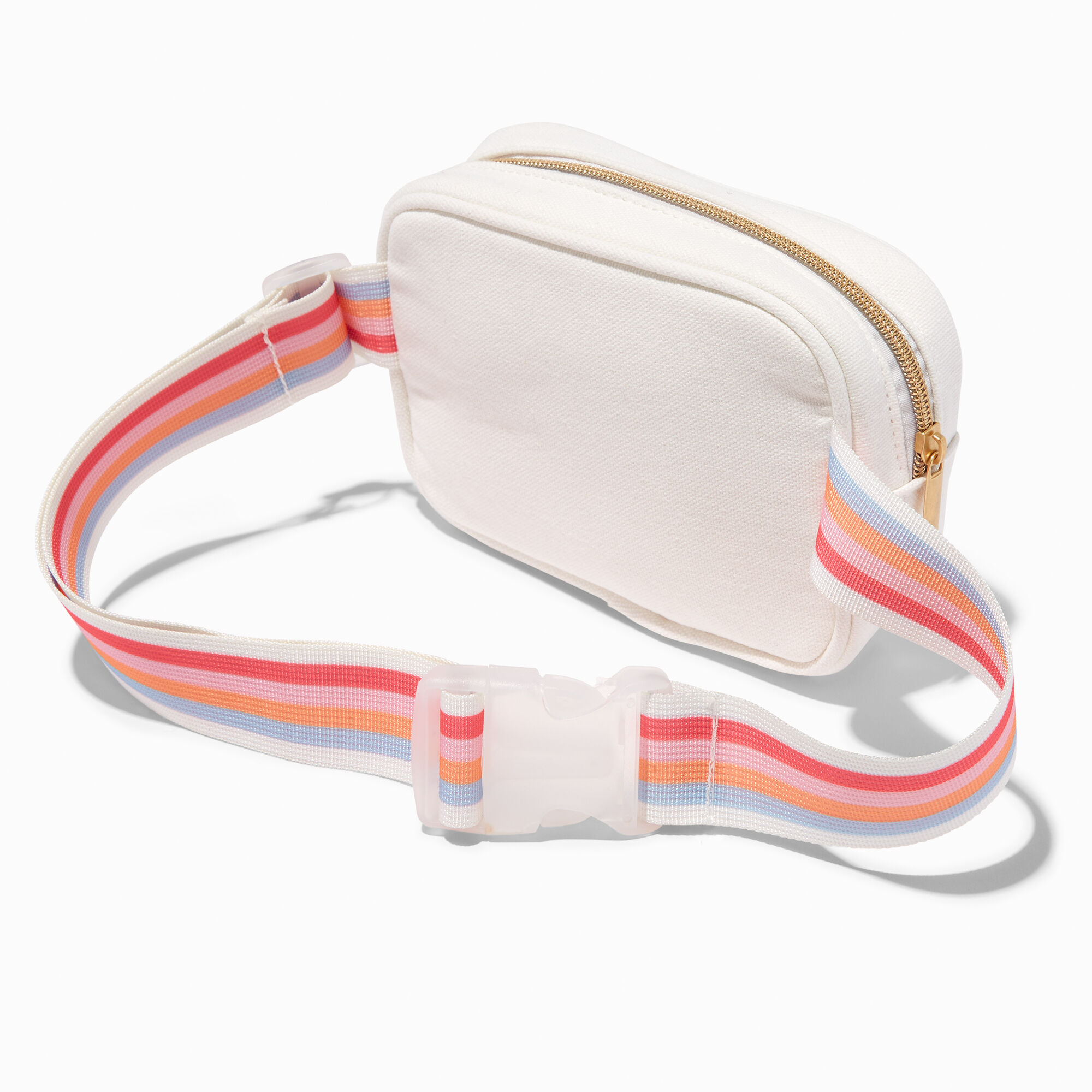 Happy Face Patch White Bum Bag