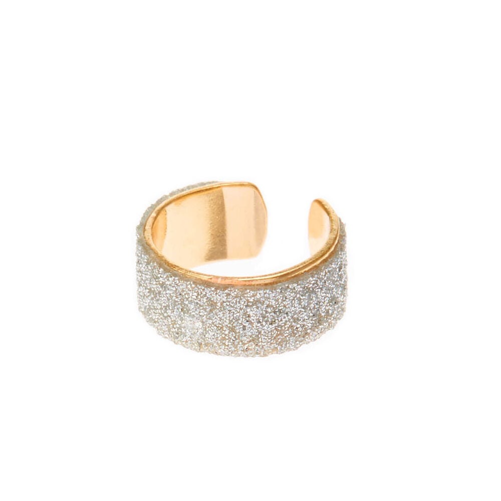 Gold Silver Glitter Ear Cuff Claire s US