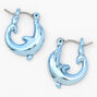 Blue 12MM Dolphin Hoop Earrings,