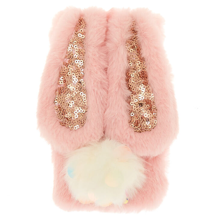 Pink Faux Fur Bunny Phone Case - Fits iPhone 5/5S,