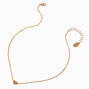 Gold-tone Mini Heart Slider Pendant Necklace,