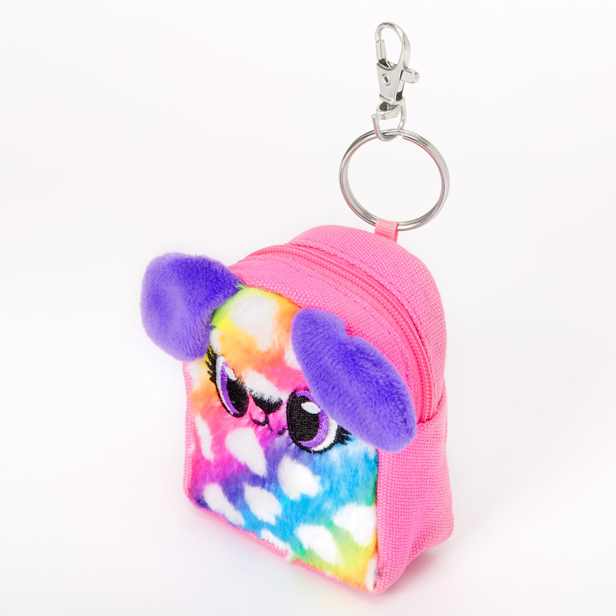 Claire's Mini Keychain Backpack Clip Choose Rainbow / Clear / Checked /  Tie-Dye