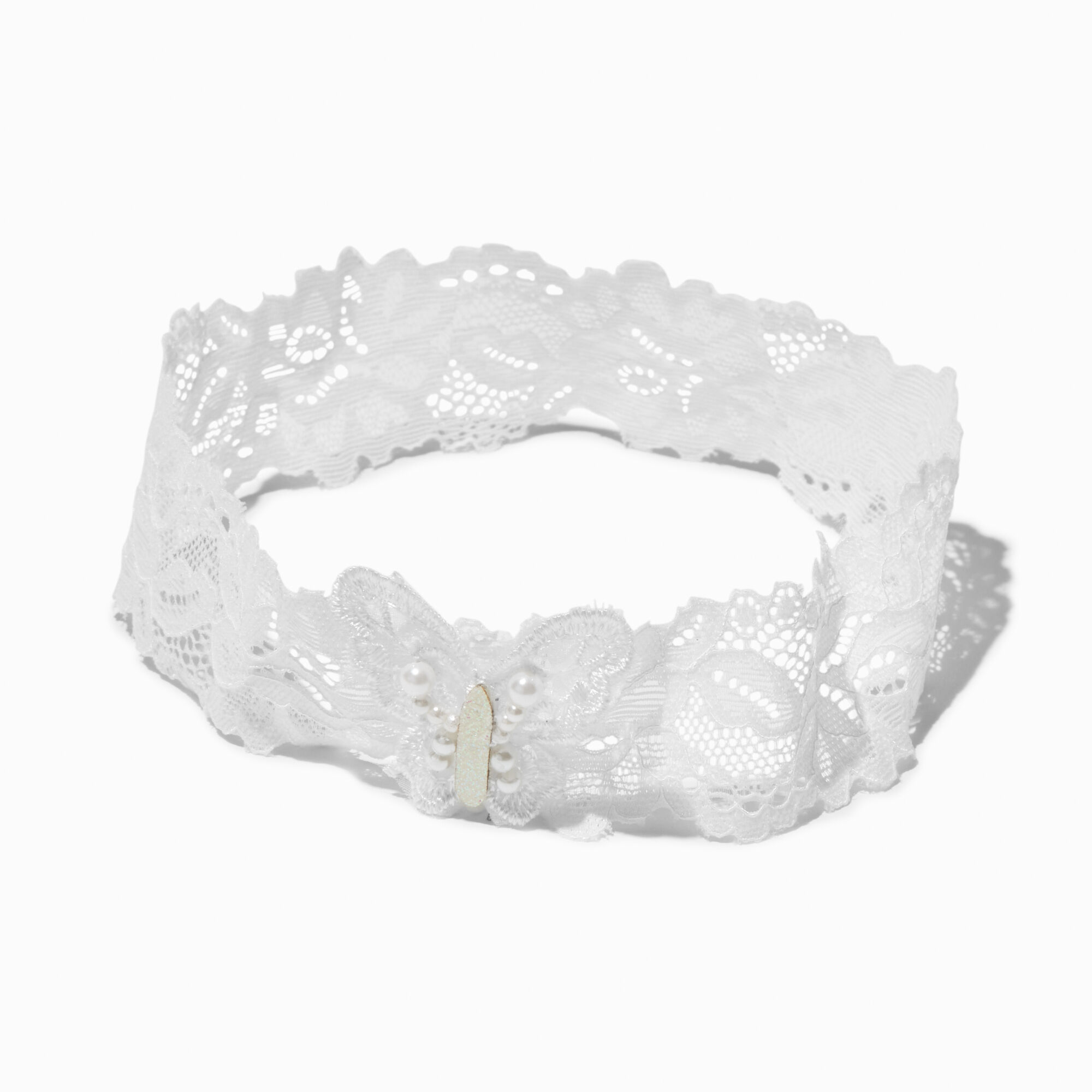 View Claires Club Rose Lace Headwrap White information