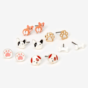 Dog Stud Earrings - 6 Pack,