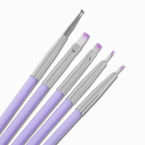 Purple Nail Art Brush Set - 5 Pack,