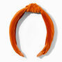 Orange Pleated Knotted Headband,