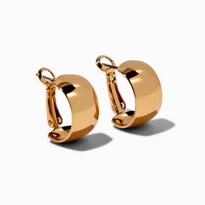 Gold-tone Clutch Mini Hoop Earrings,
