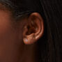 Claire&#39;s Exclusive Platinum 3mm Pink Cubic Zirconia Studs Ear Piercing Kit with Ear Care Solution,
