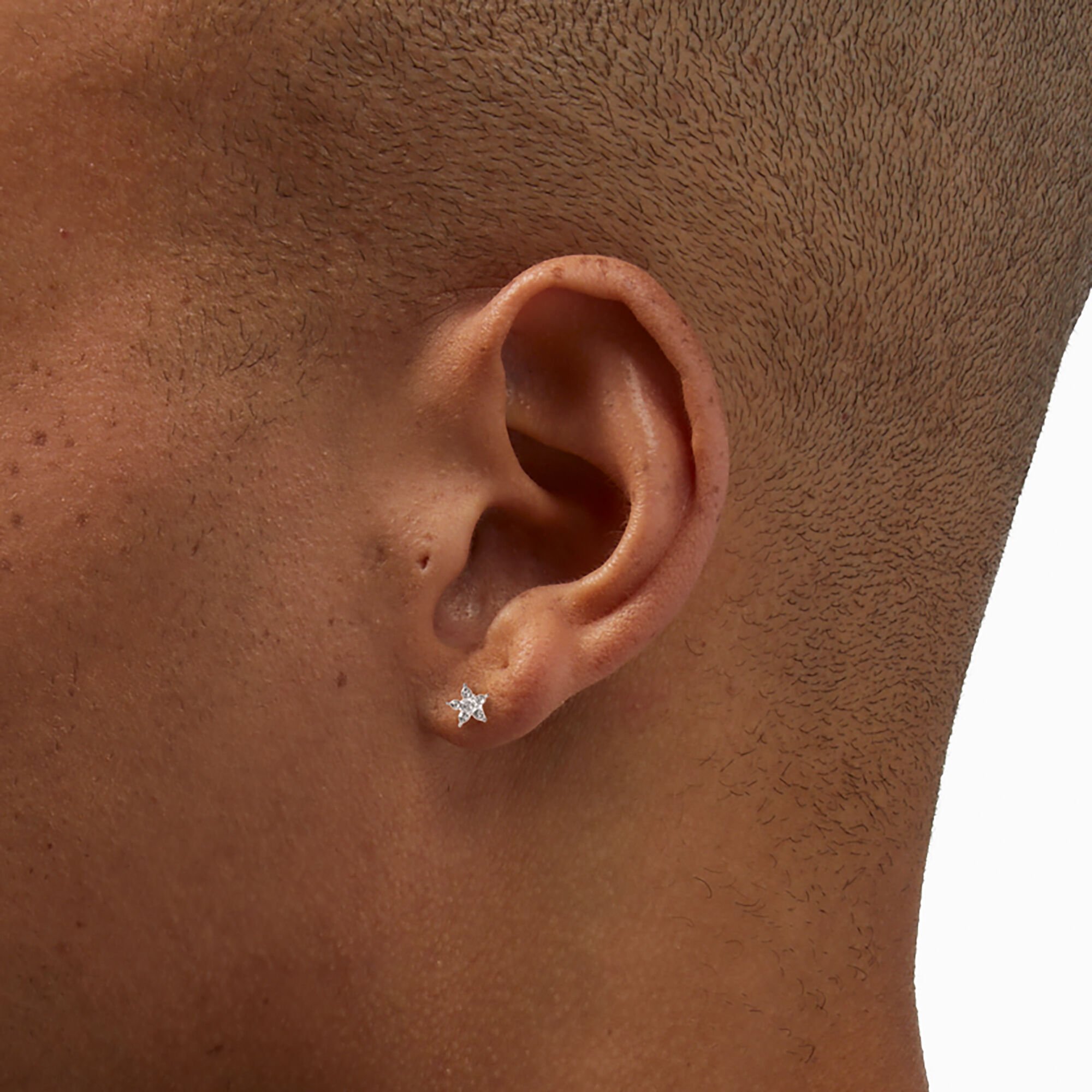 Silver Mixed Heart Stud Earrings - 6 Pack,