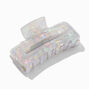 Iridescent Blue Rectangular Hair Claw,