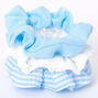 Claire&#39;s Club Small Striped Hair Scrunchies - Blue, 3 Pack,