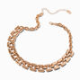 Gold-tone Long Link Chain Necklace ,