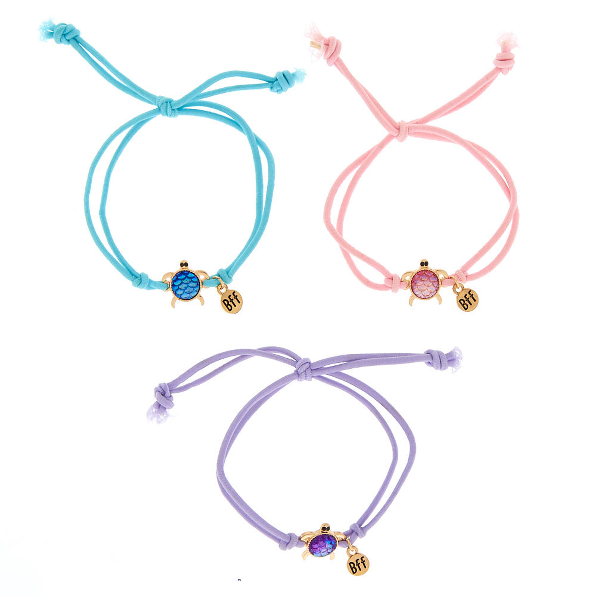 Pastel Turtle Stretch Friendship Bracelets 3 Pack Claire s US