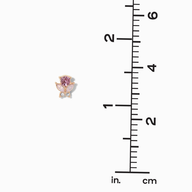 Clous d&#39;oreilles floraux avec perles d&rsquo;imitation - Lot de 9,